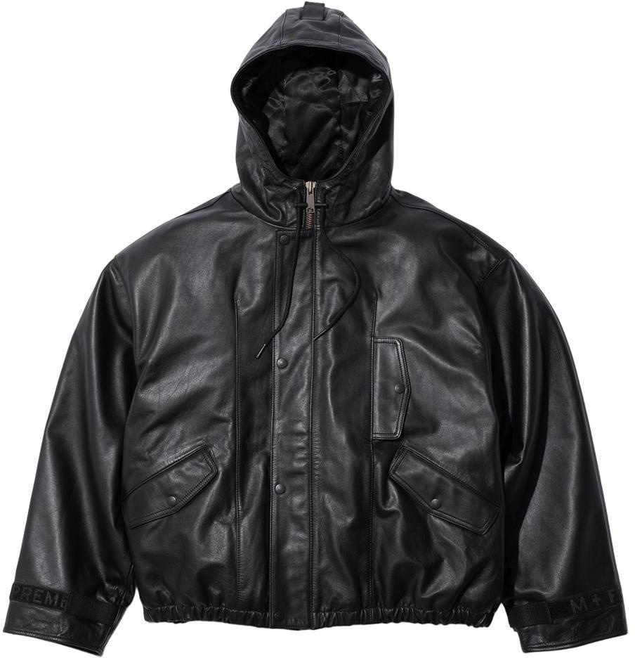 Supreme®/Marithé + François Girbaud Hooded Leather Flight Bomber Jacket view 9